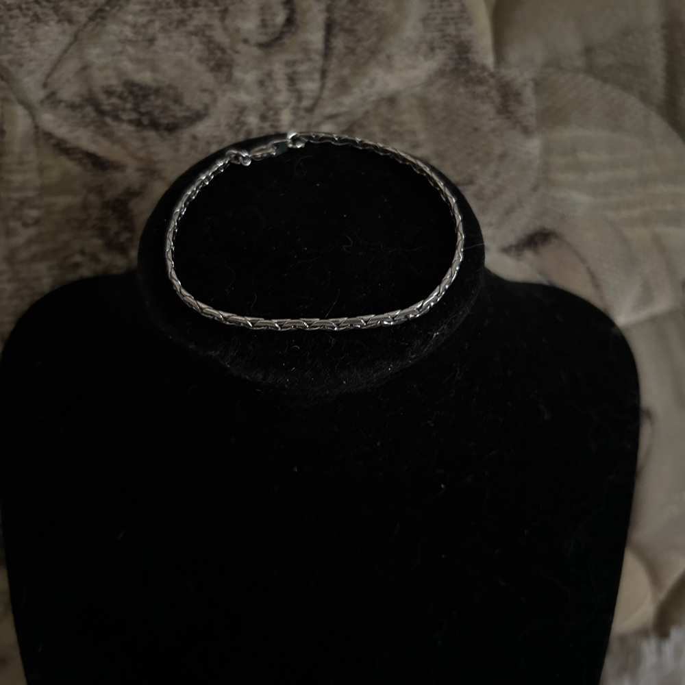 Silver Braided Chain Bracelet